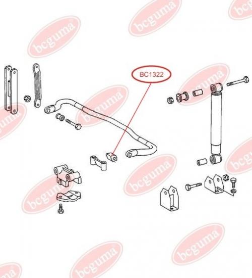 Подушка (втулка) стабілізатора переднього