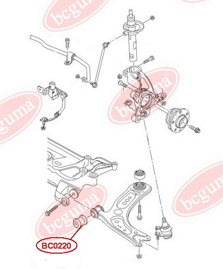 Сайлентблок переднього важеля, передній