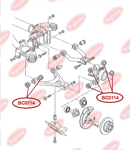 Сайлентблок важеля (задньої цапфи)
