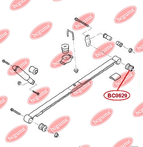 Сайлентблок ресори, задній